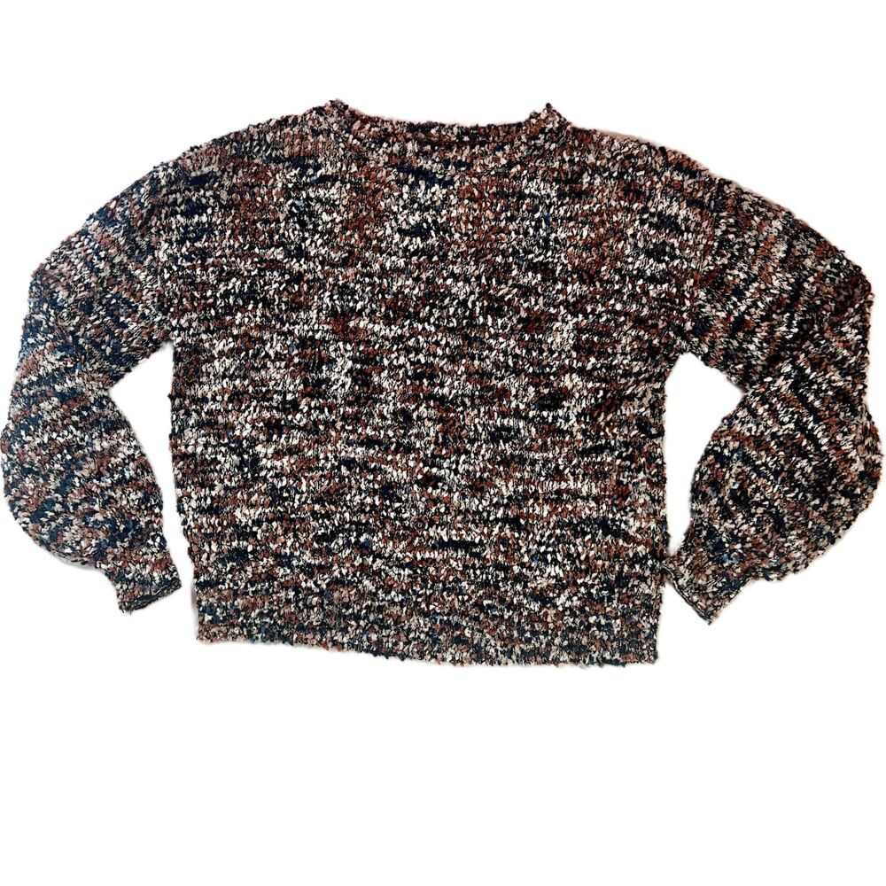 Maurices Women's Navy Spacedye Cozy Crewneck Relaxed Pullover Sweater Size M